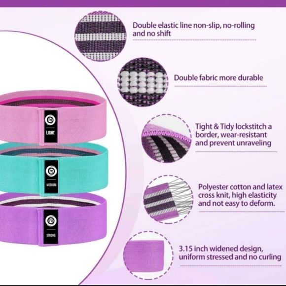 ⭐️ 5 in 1 Anti-Snap Anti-Slip Hip Bands with Life Time Warranty - Picture 2 of 3